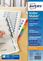 Avery Indexmaker 5 Part Divider Unpunched 01814061