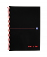 Black N Red Notebook A4 Wirebound 100 page PK10