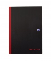 Black n Red A4 Casebound Hardback Notebook 384 page