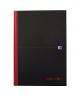 Black N Red Plain Notebook Casebound A4 160 Page PK5