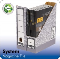 Fellowes System A4 Magazine File Grey 0186004 PK10