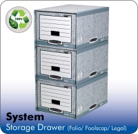 Fellowes Bankers Box System A4 Storage Drawer Grey PK5