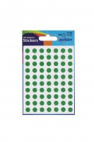 Avery Coloured Labels Round 8mm DIA Green (560 Labels)  PK10