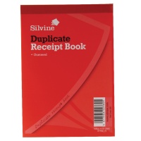 Silvine Duplicate Receipt Book 105x148mm Gummed PK12