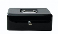 Value 30cm (12 Inch) Key Lock Metal Cash Box Black