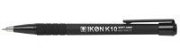 Value Retractable Ball Pen Soft Grip 0.7mm Black (PK12)
