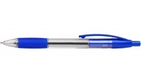Value Retractable Ball Pen Rubber Grip 0.7mm Blue (PK10)