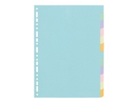 Exacompta 12 Part Coloured Recycled Plain Dividers