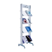 Fast Paper Mobile Display With Plexiglass Shelves DD