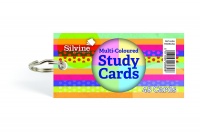 Silvine Multicoloured Study Cards 50x100mm