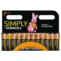 AA Duracell SIMPLY Batteries PK12