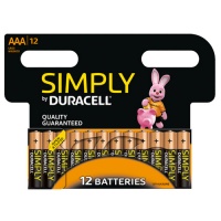 AAA Duracell SIMPLY Batteries PK12
