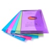 Rapesco Bright Popper Wallet Foolscap Assorted Colours PK5