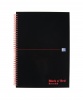 Black n Red A4 Recycled Wirebound Hardback Notebook PK5