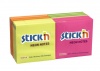 Value Stickn Sticky Notes 76x76mm Neon Assorted 21332 (PK12)