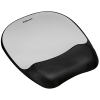 Fellowes Memory Foam Mouse Pad Wrist Rest Silver 9175801
