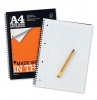 Silvine A4  4 Hole Punched Recycled Notebook PK6
