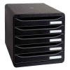 Exacompta Multiform A4 Big Box Plus 5-Drawer Set Black