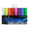 Uni Chalk Marker Chisel Tip Broad Assorted PK8
