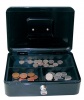 Value 25cm (10 Inch) Key Lock Metal Cash Box Black