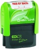 Colop Word Stamp Green Line Paid By Bacs