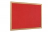 Bi-Office Earth-It Exec Red Felt Ntcbrd Oak Frame 90x60cm DD