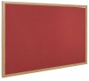 Bi-Office Earth-It Red Felt Noticebrd Oak Frame 180x120cm DD