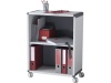 Fast Paper Mobile 2 Compartment Bookcase Grey/Charcoal DD