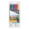 Tombow ABT Dual Brush Pen 2 tips Primary Colours PK6
