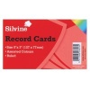 Silvine Record Cards 126x77mm Ruled Assorted Colours