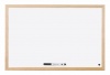 Bi-Office Drywipe Whiteboard Wood Frame 600mm X 400mm